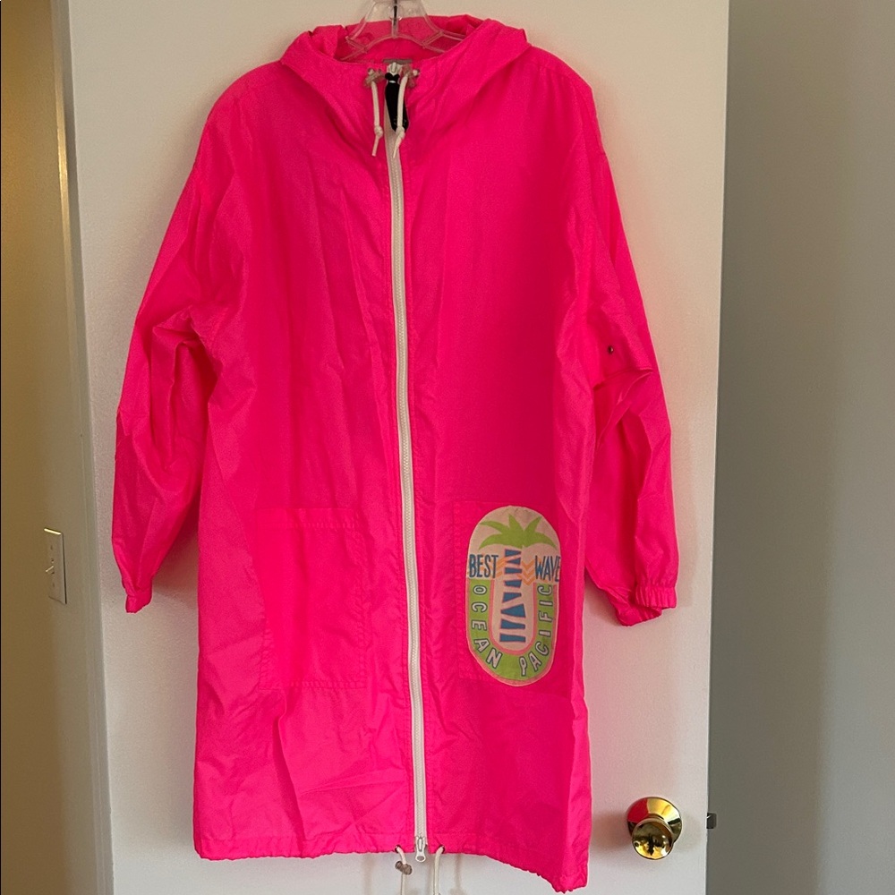 OP Vibrant Pink Raincoat with Hood